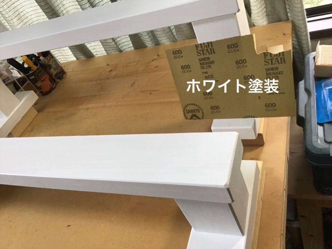 【ミーシャ】コの字ラック　2台セット　木製棚　ハンドメイド　飾り棚としても