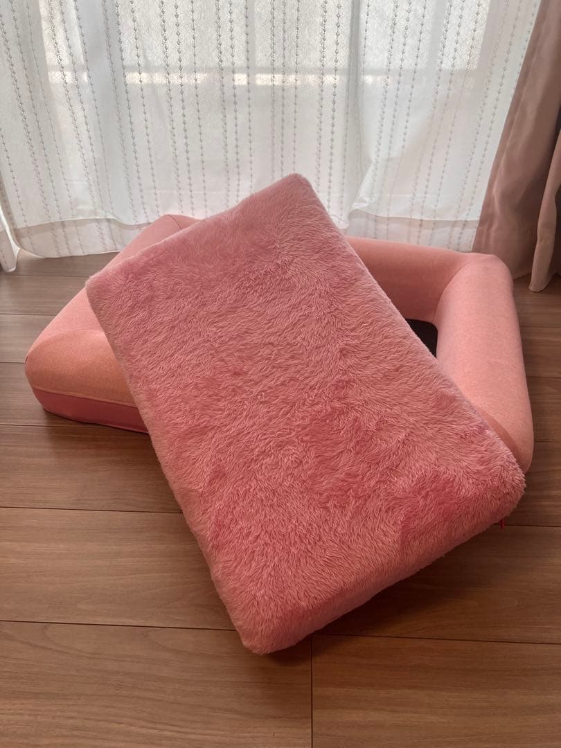 【美品】小型犬用ベッド・クッション ピンク