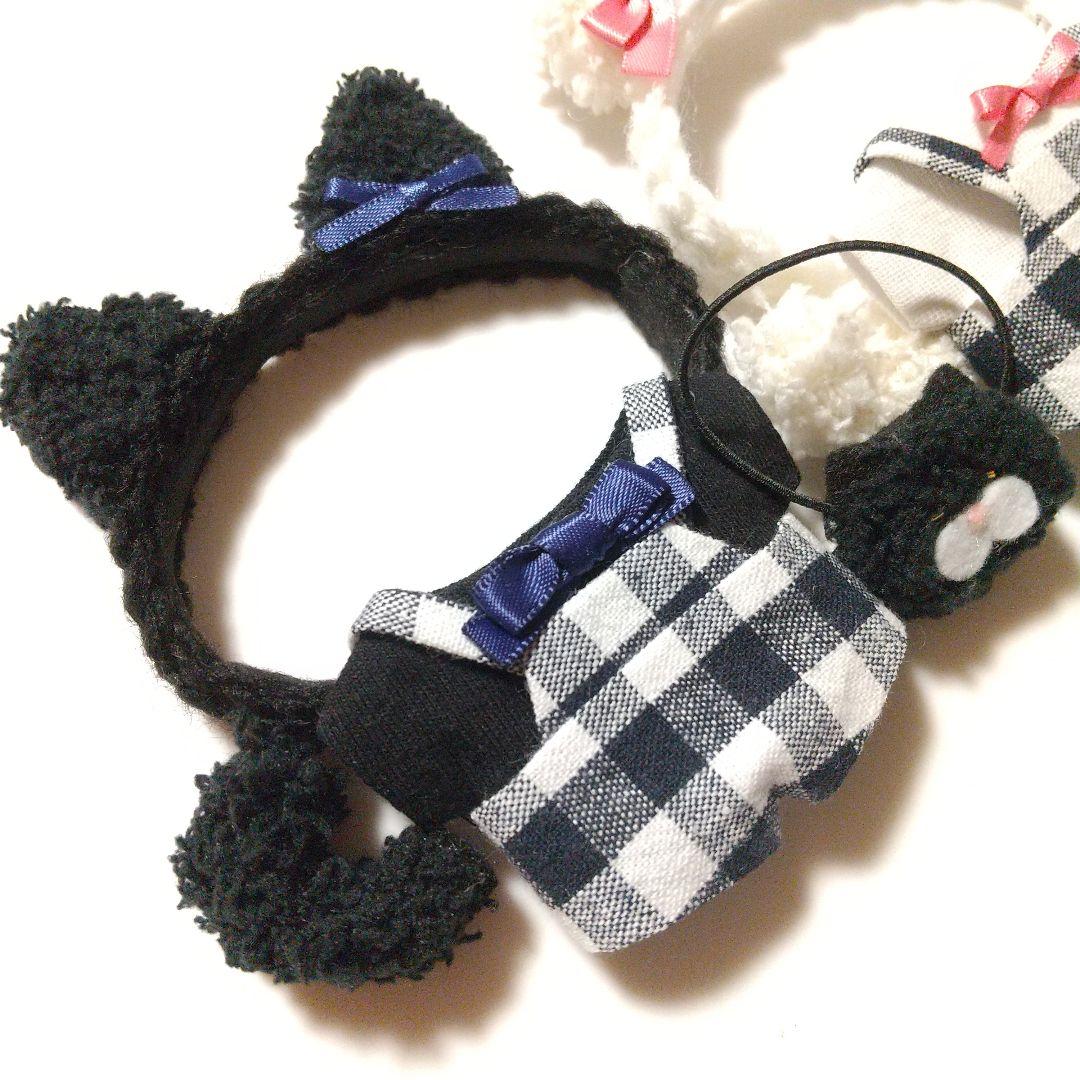 A123【りんご様】10cmサイズ 　ぬい服　オーダー　ねこ耳カチューシャセット