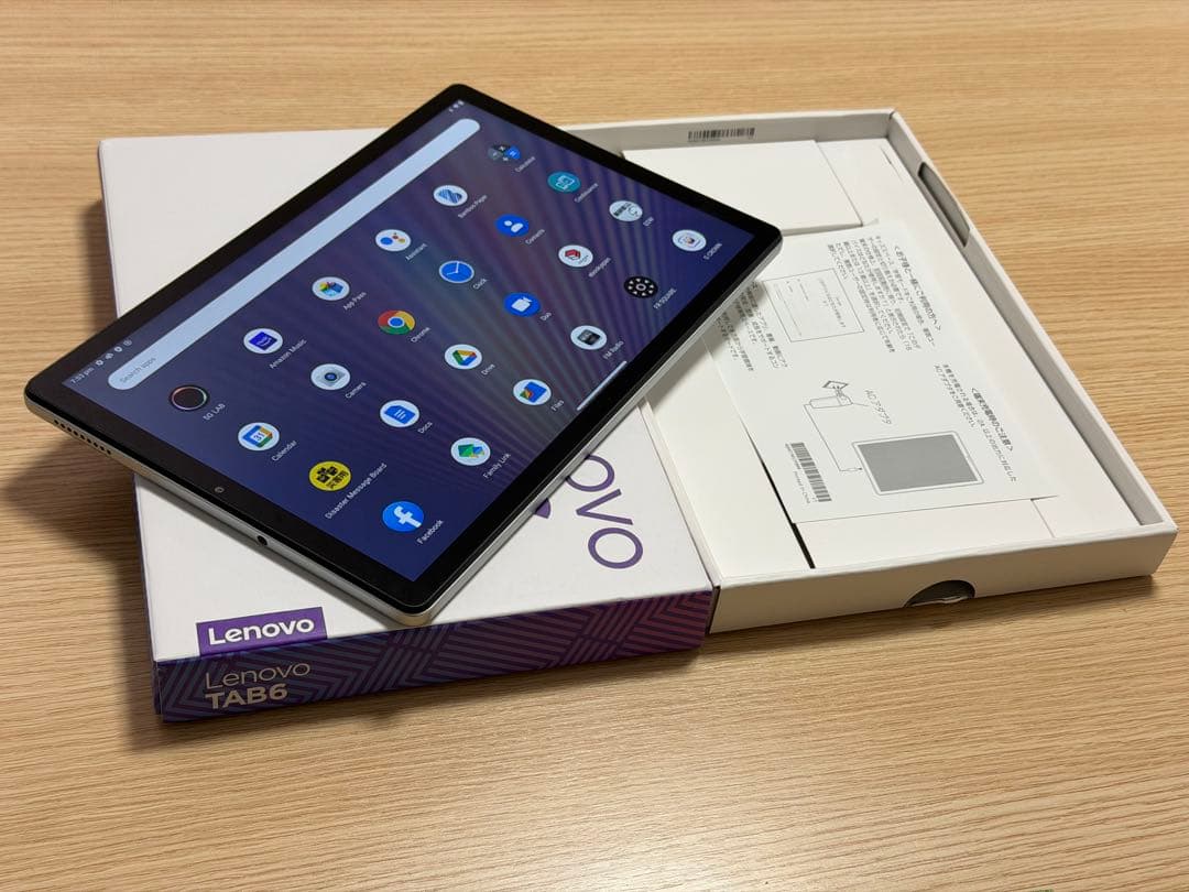 Androidタブレット本体 Lenovo TAB6 WiFi+Cellular White-