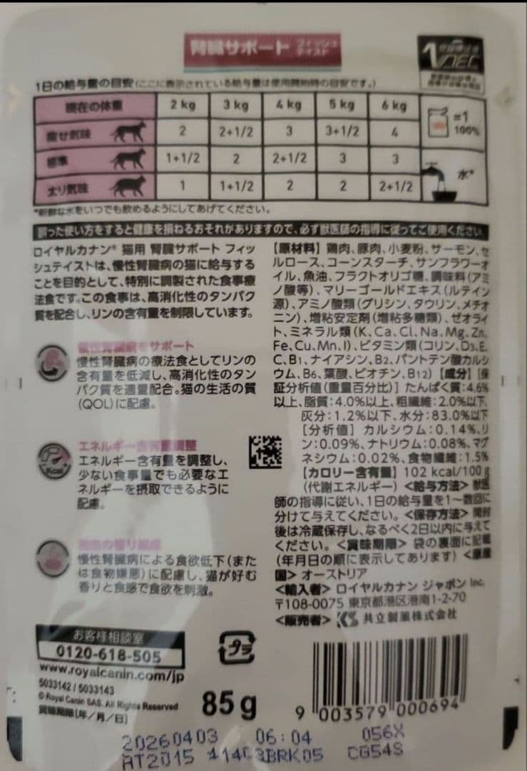 腎臓サポート　ベッツソリューション　ベッツラボ　メディムース　ロイヤルカナン　猫