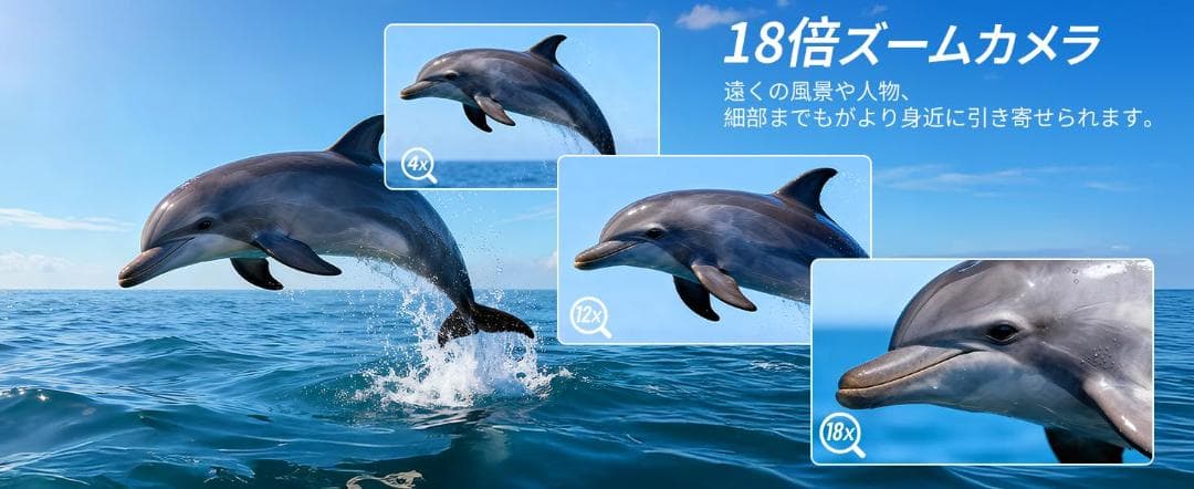 6K9600万画素 デジカメ WIFI転送機能 180度回転可 18倍ズーム