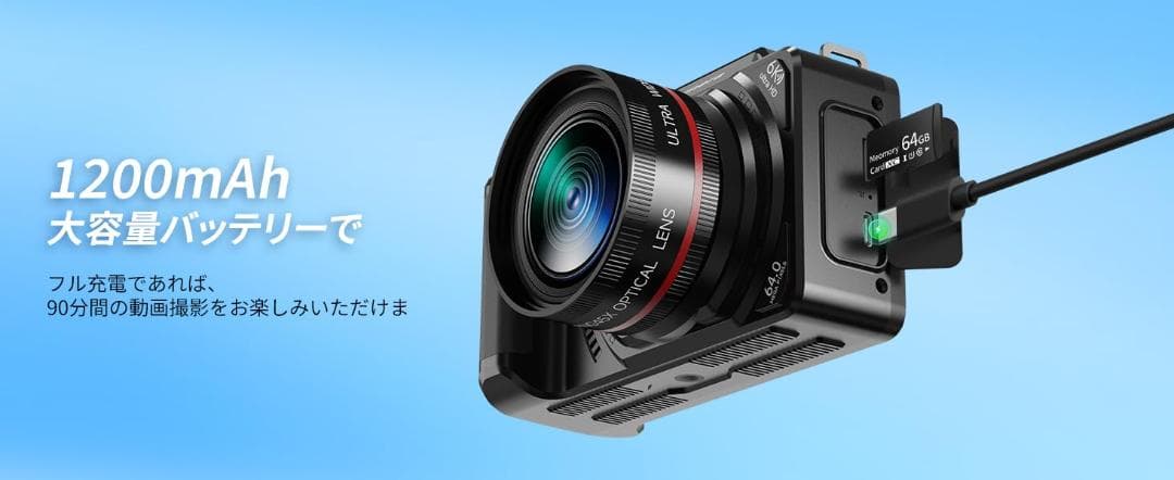 6K9600万画素 デジカメ WIFI転送機能 180度回転可 18倍ズーム