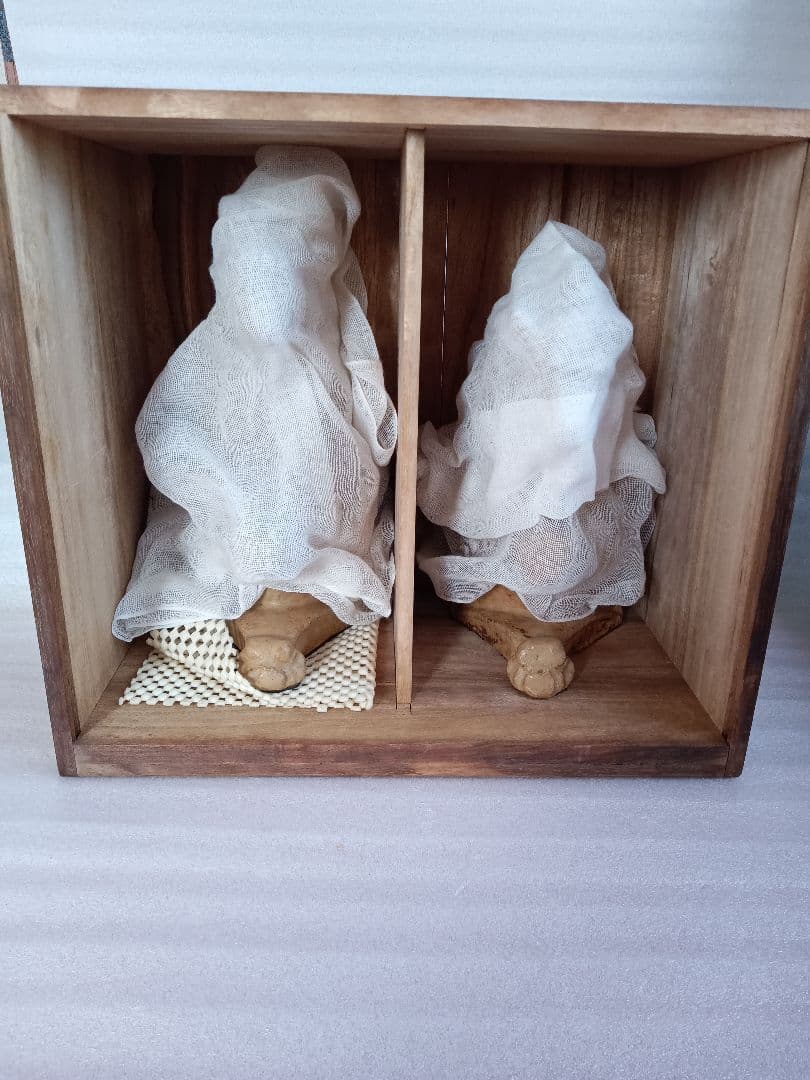 京都　平安　泰山　洋鬼　(狛犬)　本立