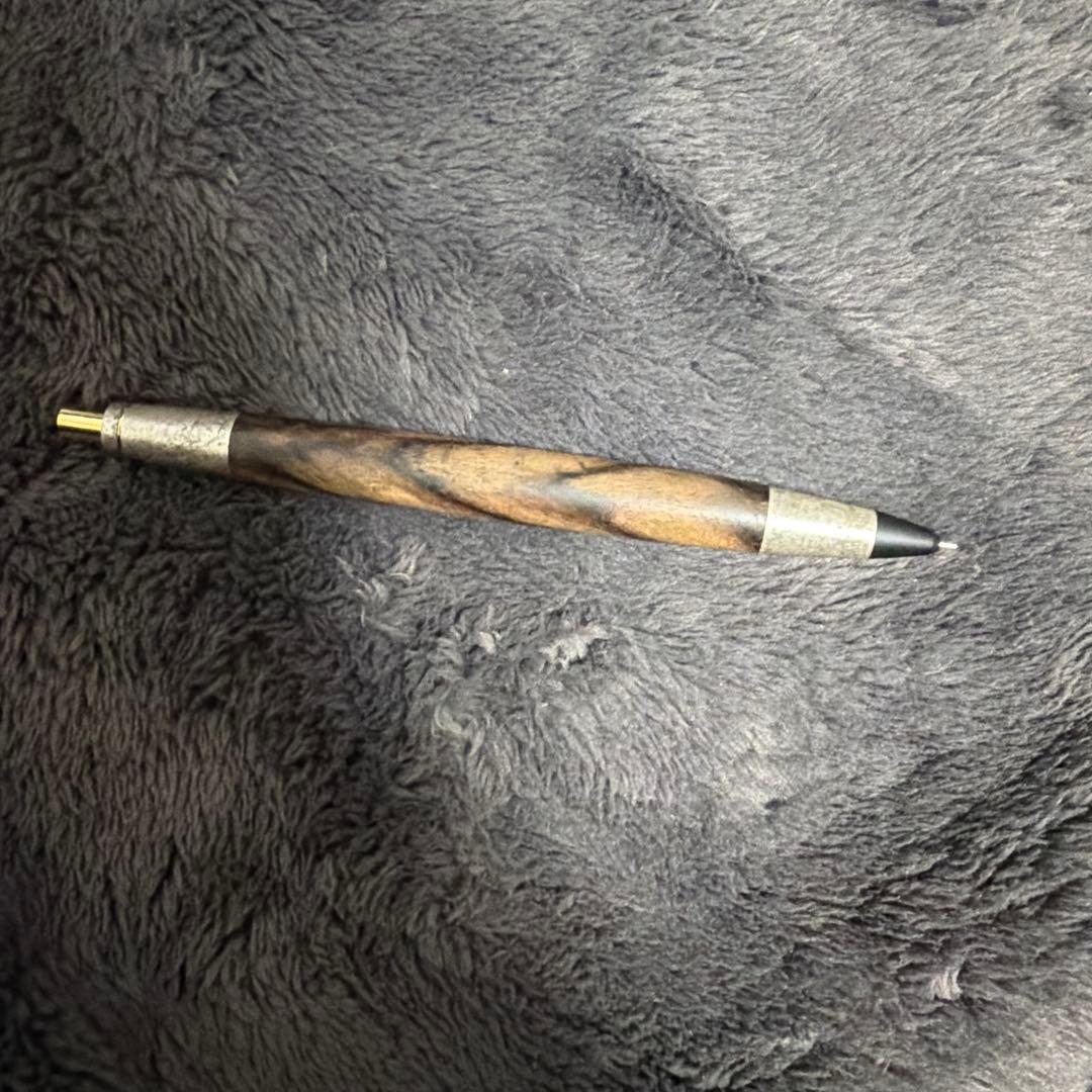 野原工芸　特上黒柿　斑紋純銀色金具