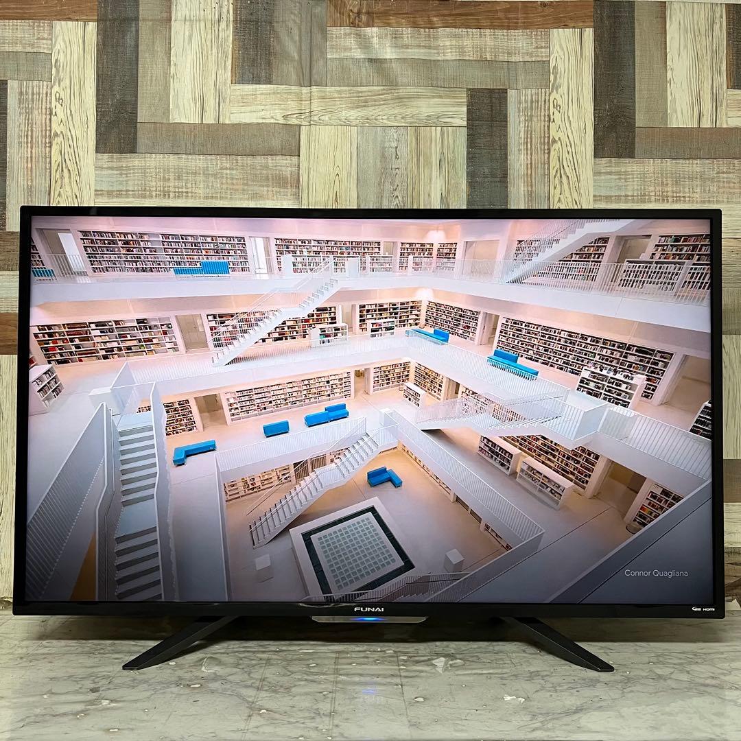 全国送料込❣️フナイ49型4KテレビHDD録画機能付YouTube、Netflix