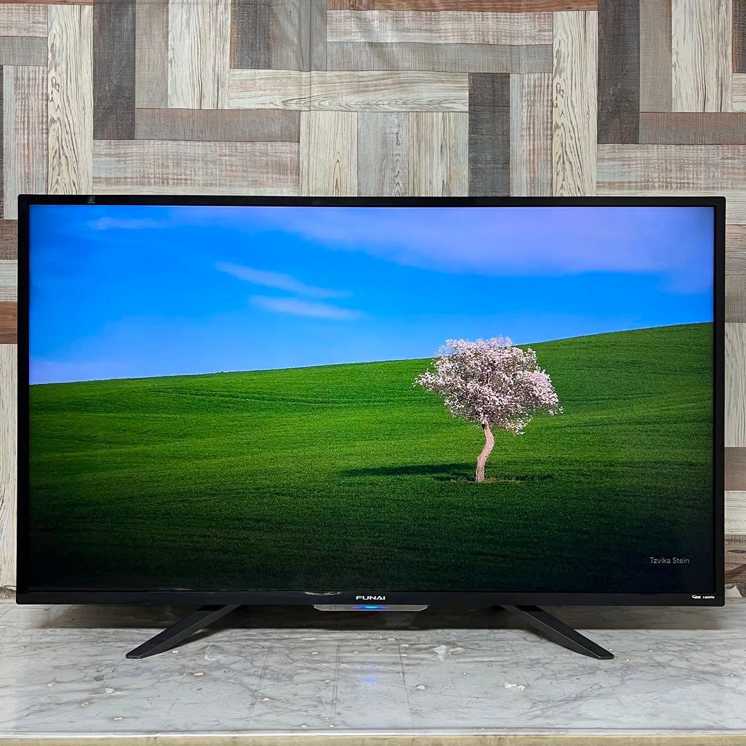 全国送料込❣️フナイ49型4KテレビHDD録画機能付YouTube、Netflix