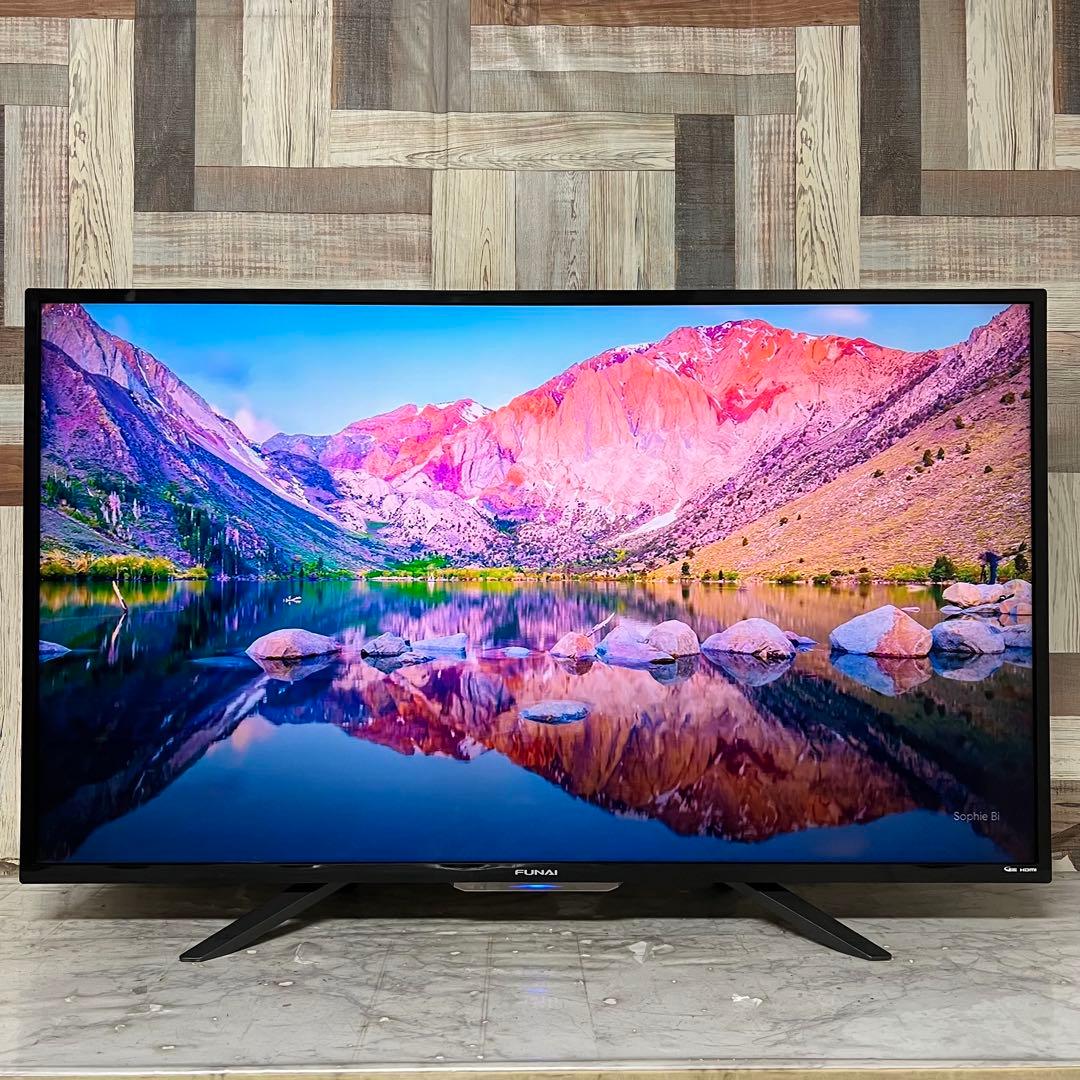全国送料込❣️フナイ49型4KテレビHDD録画機能付YouTube、Netflix