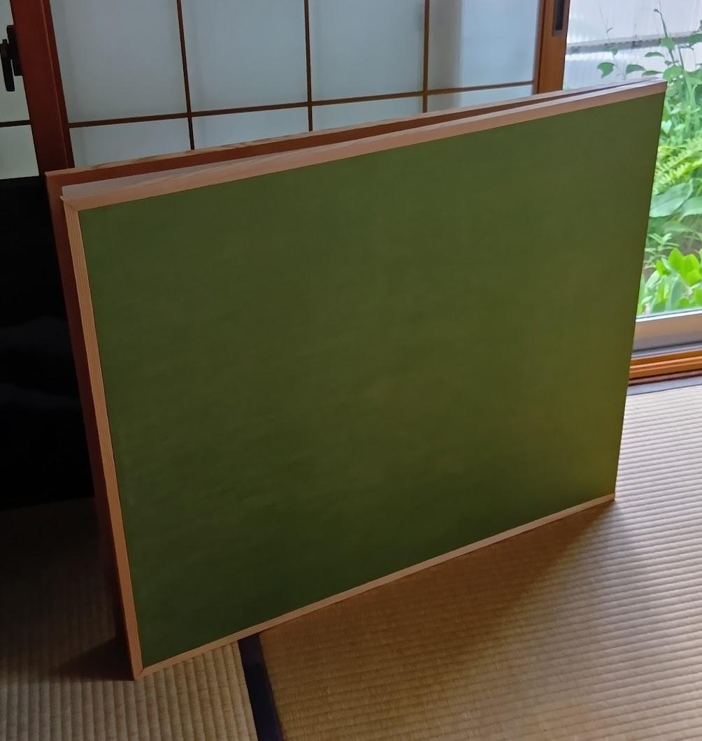 風炉先屏風　衝立 二枚折屏風　昭和レトロ