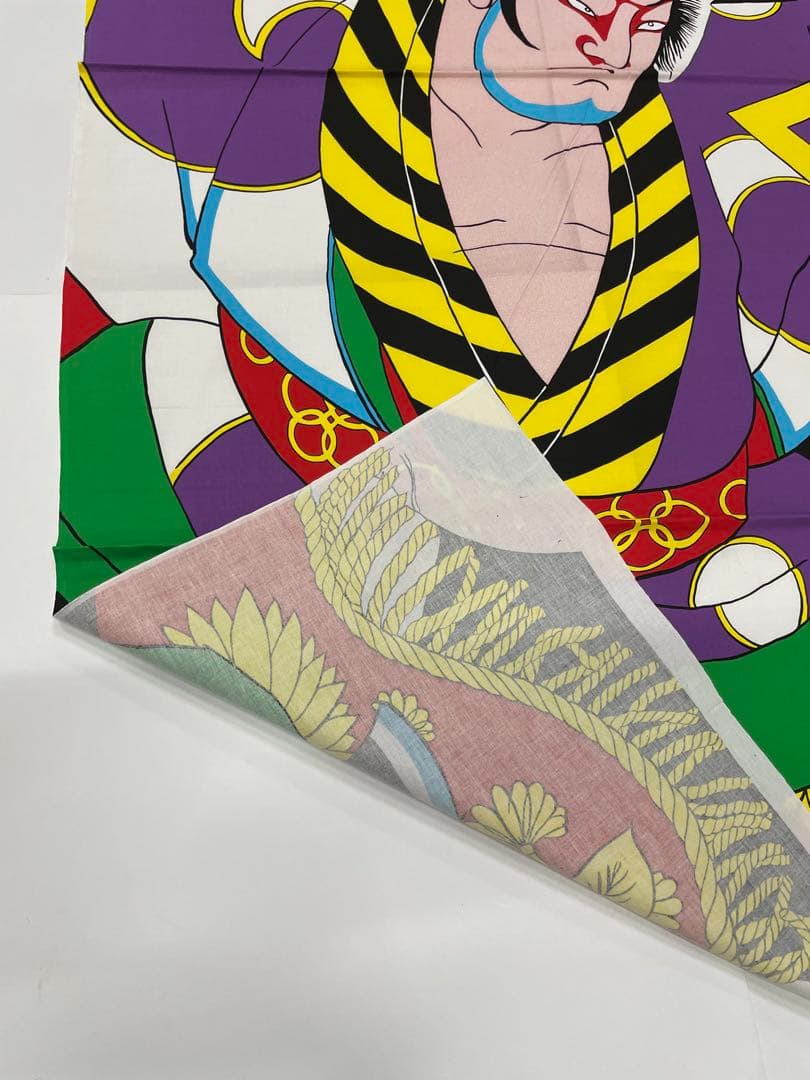 役者絵　イラスト大判アート　布製 サイズ約87cm × 138cm