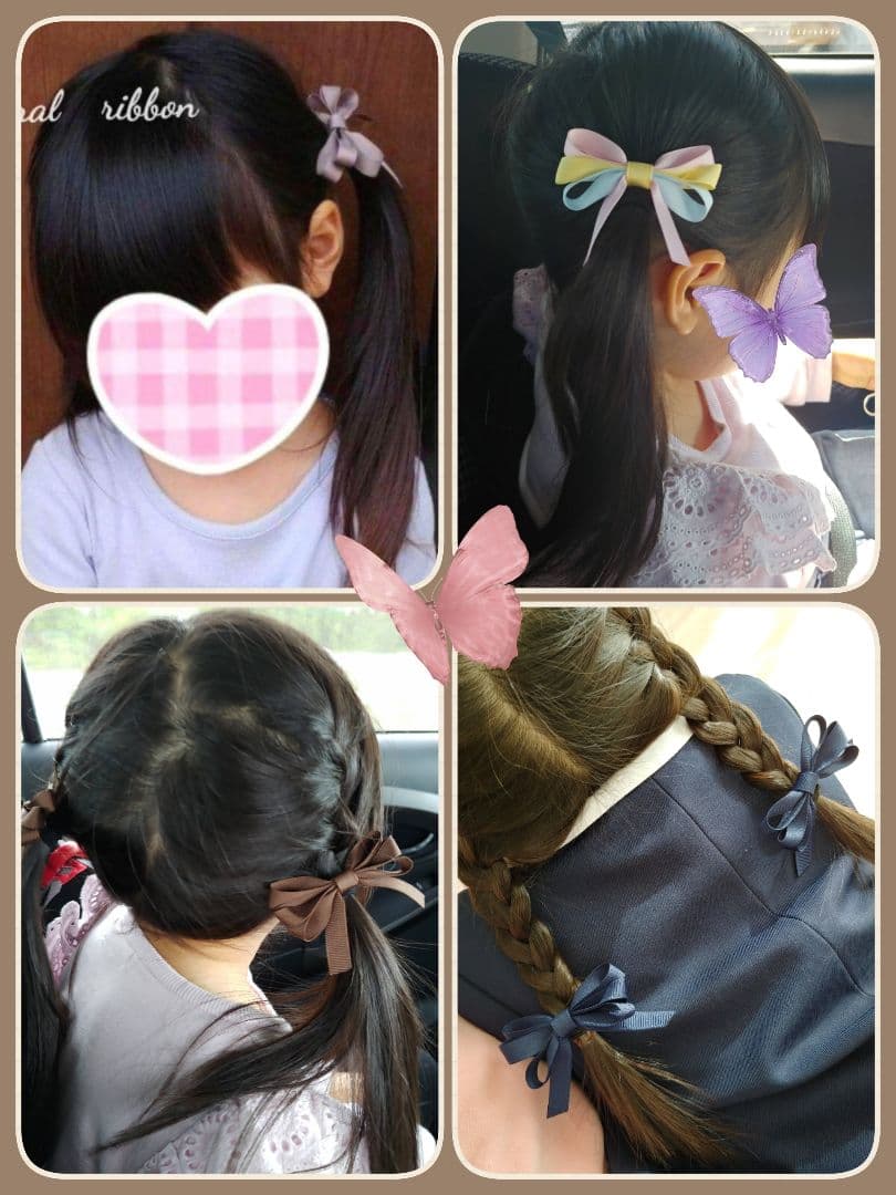 在庫切れ　再販13【アイボリー】ナチュラルリボン♡ヘアゴム
