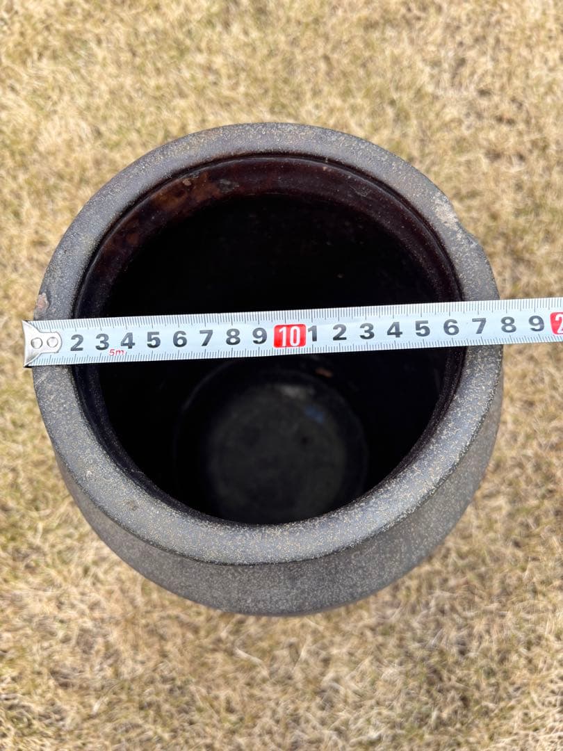 古民家 古道具 大型壺 保存甕 陶器 壺 花瓶 インテリア 高さ約40cm