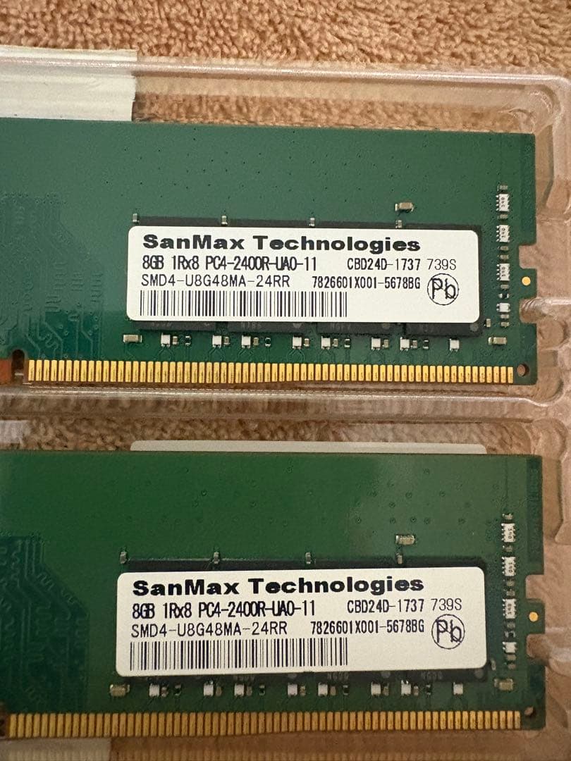 SanMax DDR4 PC4-2400R-UA0 8GB 2枚 計16GB