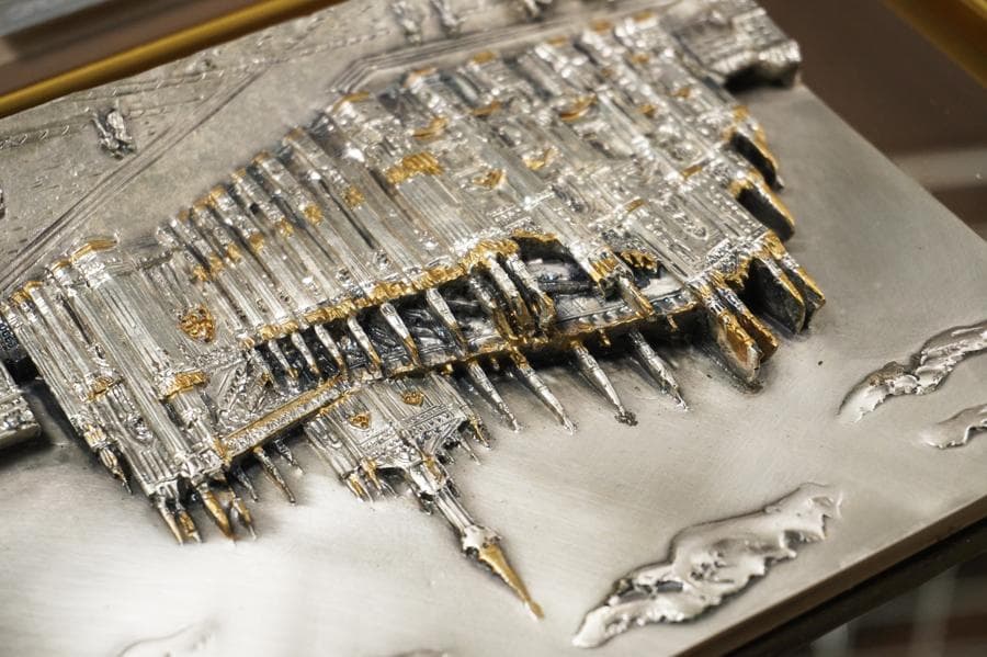 イタリア BRUNEL社 立体芸術作品 銀 MILANO DUOMO