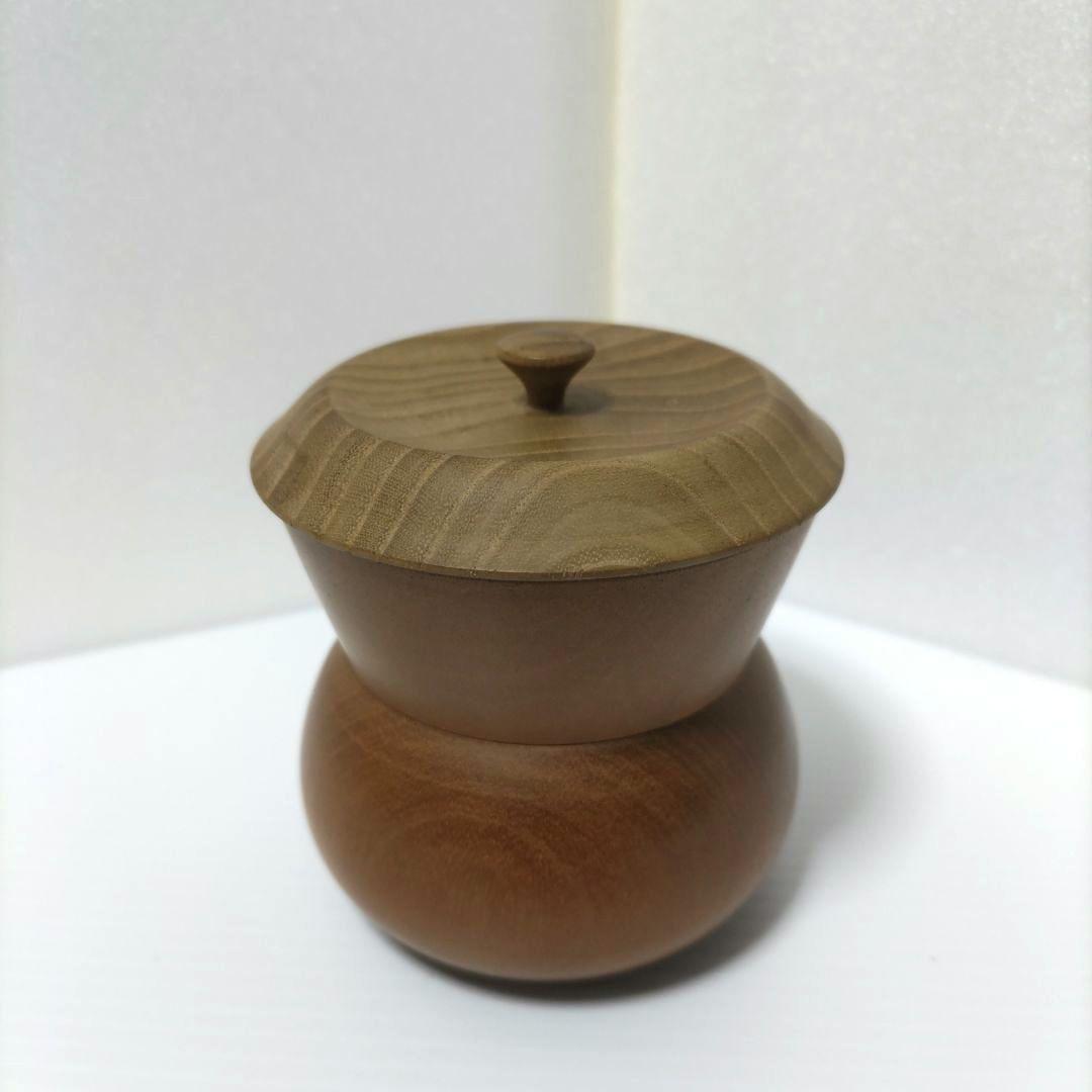 茶道具　棗　鮟鱇　あんこう　木製　木地