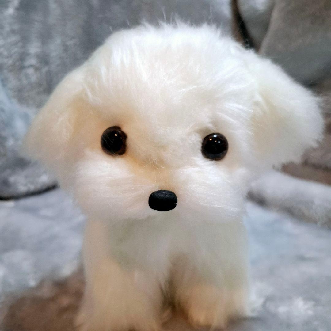 ぬいぐるみ、マルチーズ、子犬、ハンドメイド、オリジナル、パピー