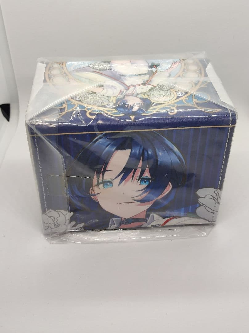ホロライブ　合皮製デッキケース　ミュシャ風　火威青