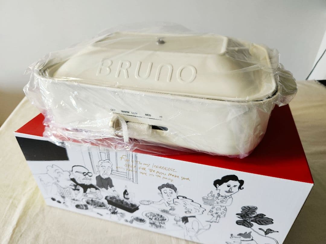 【新品・未使用】BRUNO　ブルーノ　コンパクトホットプレート　ホワイト