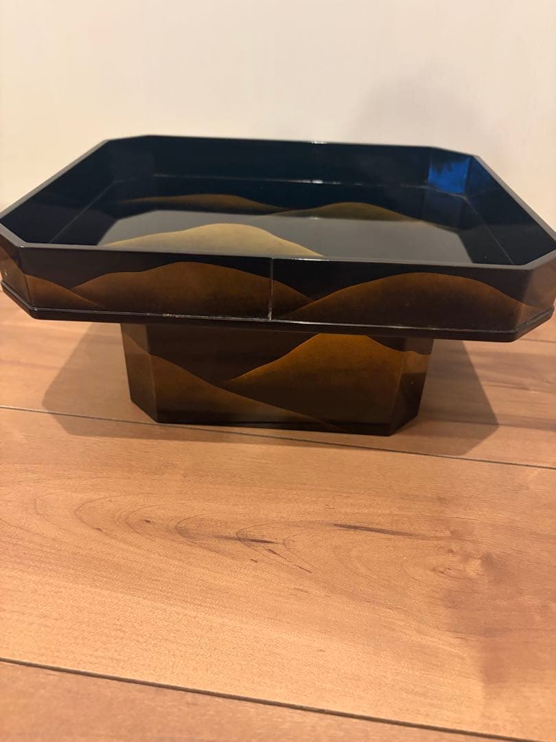 中川暁 作 遠山蒔絵 熨斗台 共箱付 茶道具 漆器 正月飾り 飾り台