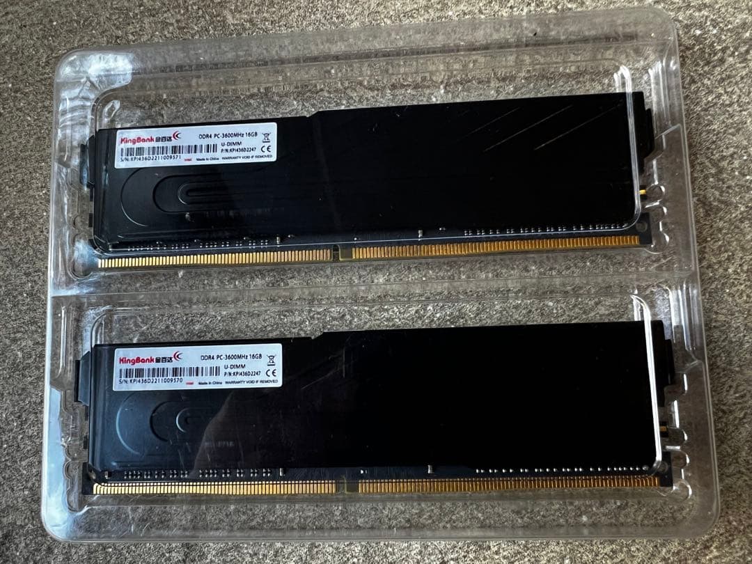 DDR4 3600MHz 32GB(16GB×2) PCメモリ