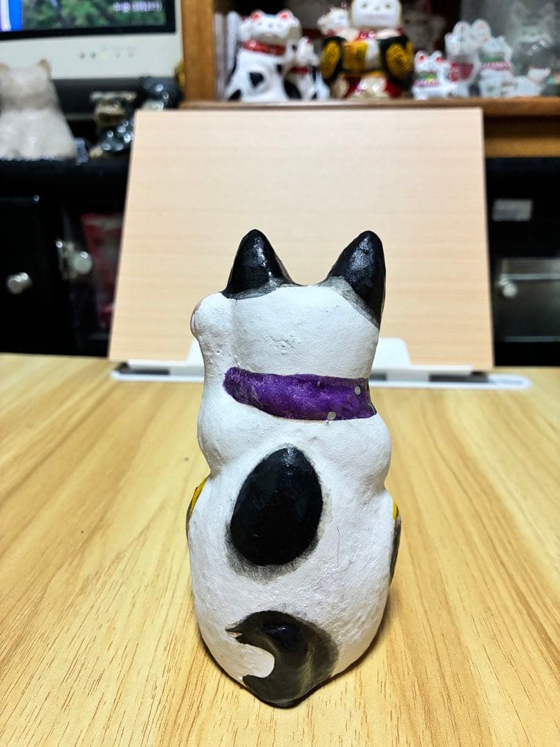 三河大浜土人形　招き猫 陶器 置物