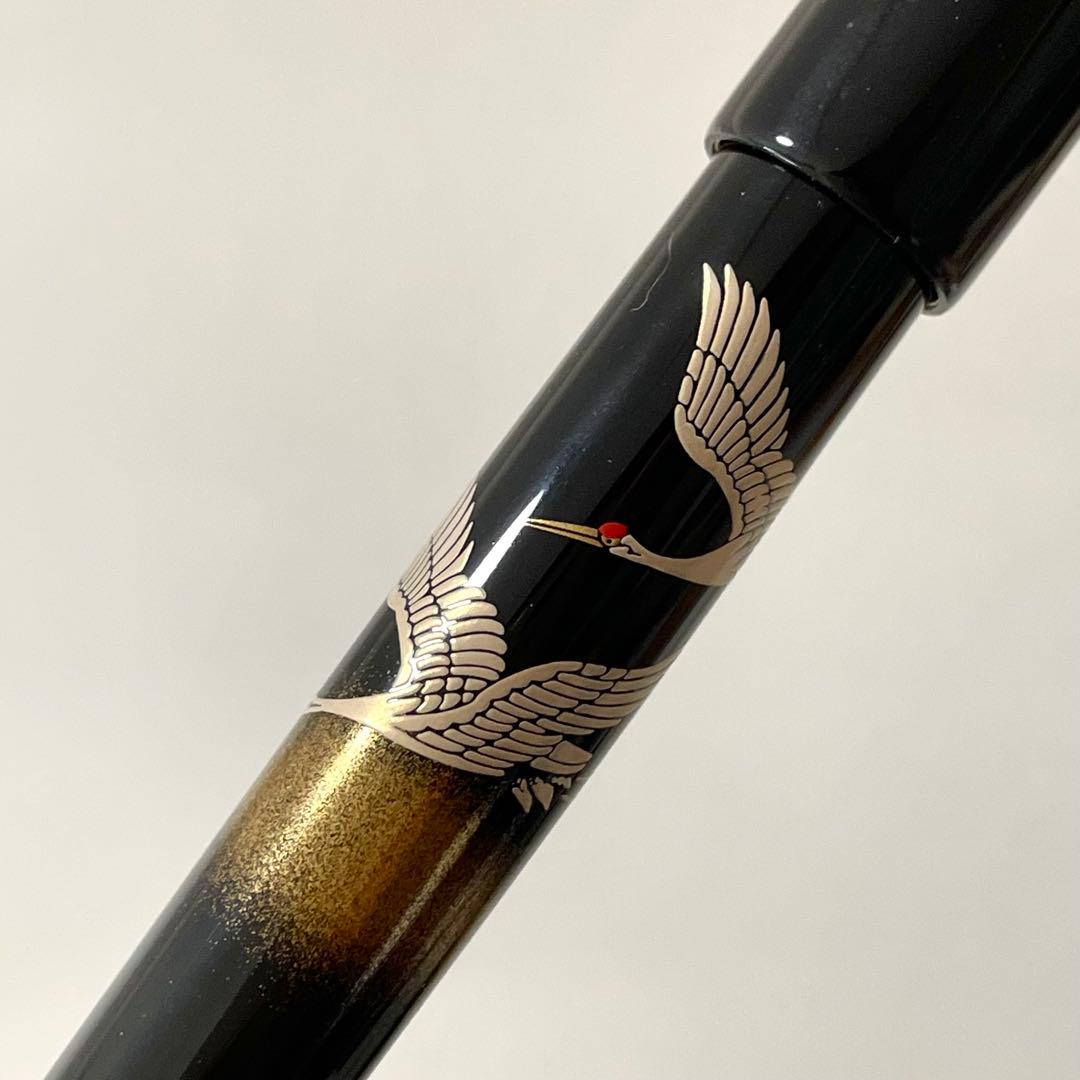 パイロット 平蒔絵 万年筆 双鶴 國光會/国光会 ペン先 14K M（中字）