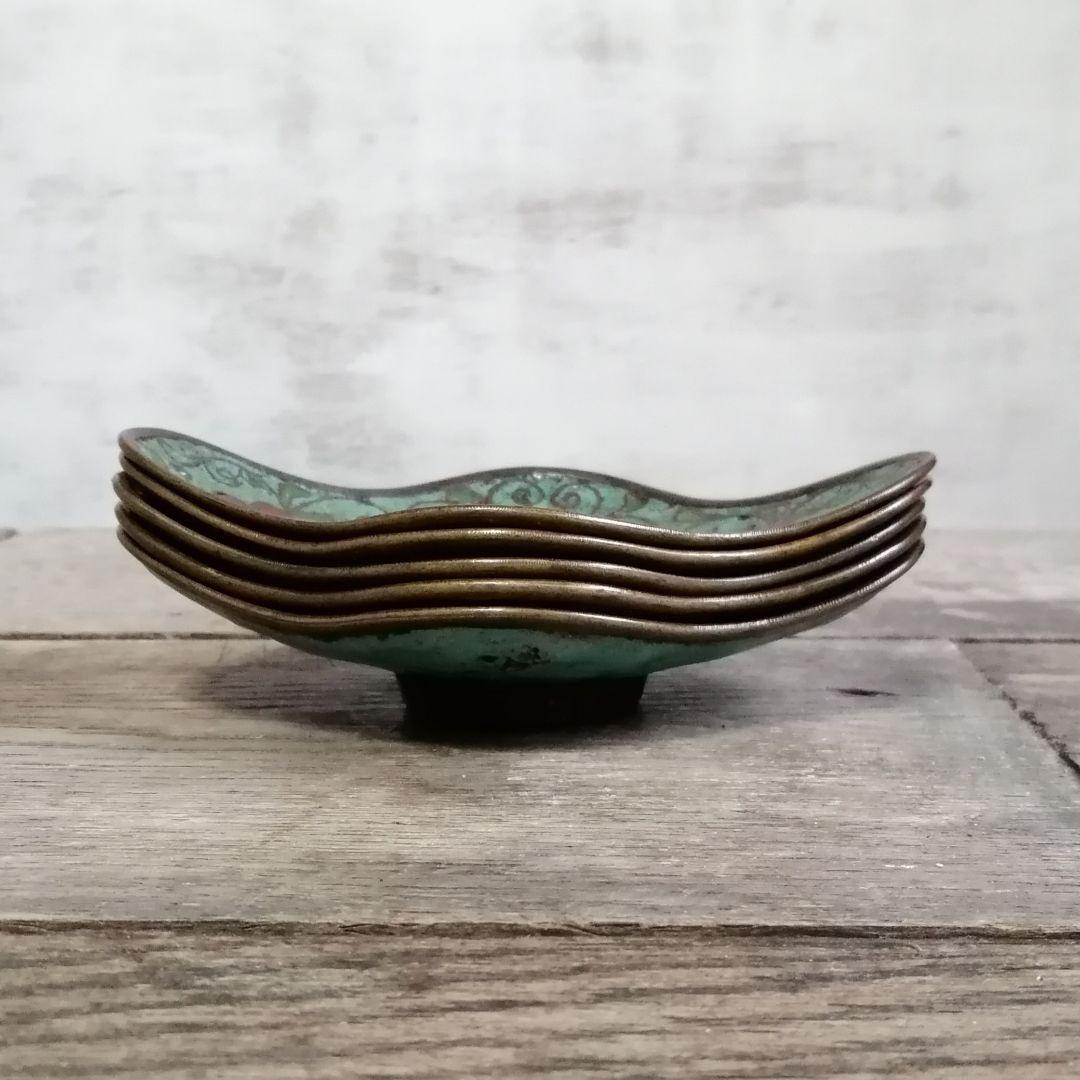 唐物　七宝　茶托　５枚