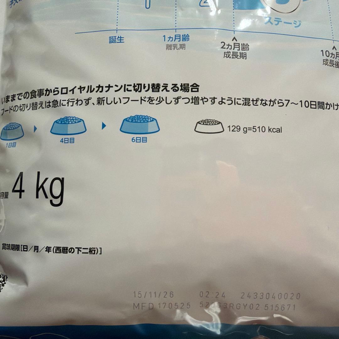 ぷーさん ロイヤルカナンミニインドアパピー 4kg