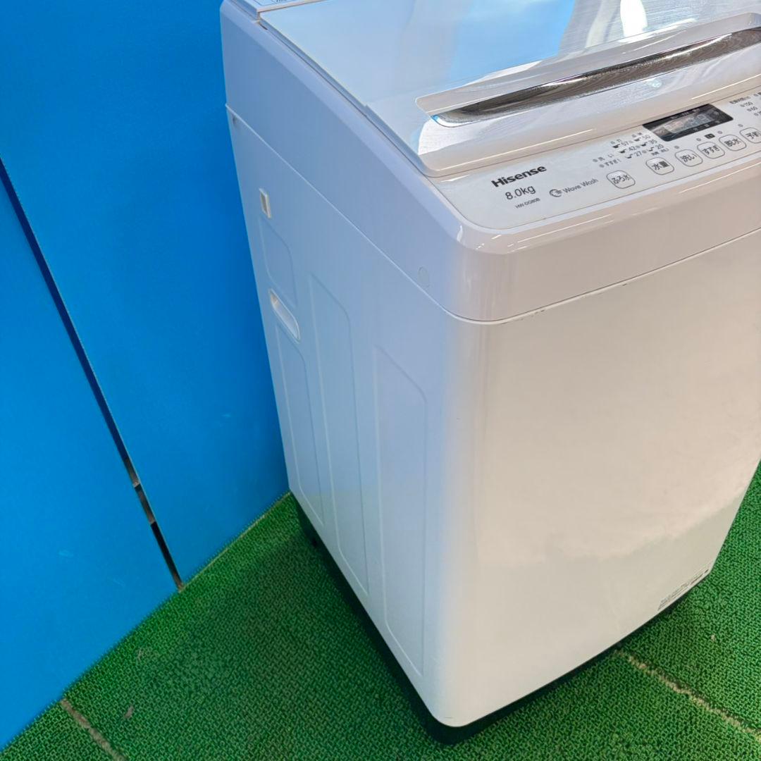 840 インバーター搭載で静かです！家庭用　洗濯機　８キロ　小型　ホワイトカラー