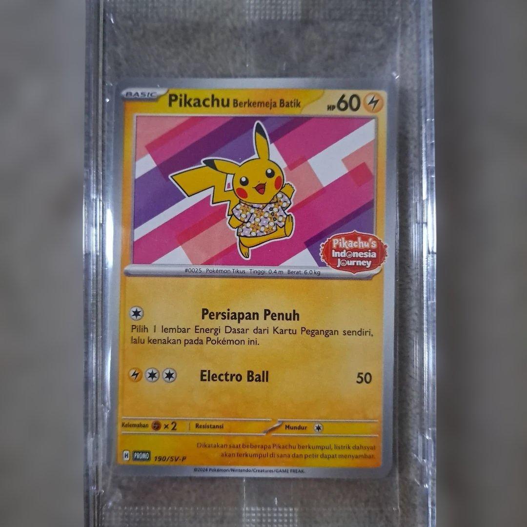 Pikachu Berkemanja Batik 60HP ポケモンカード