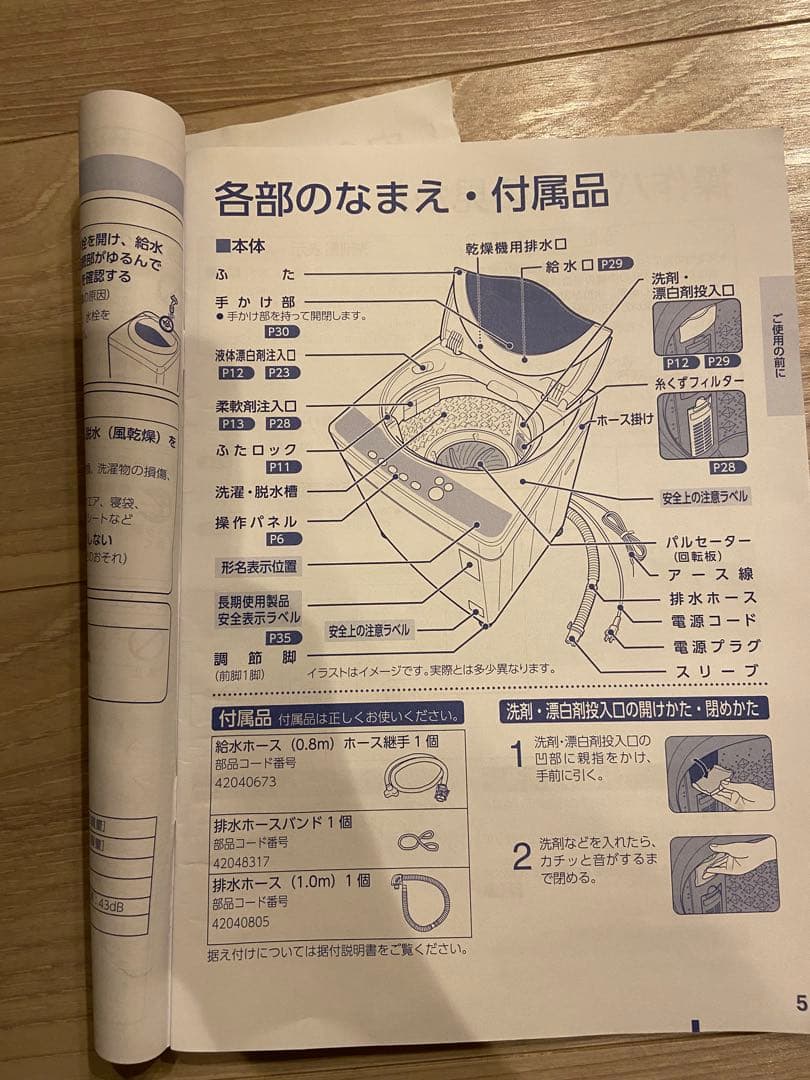 東芝 洗濯機 AW-5GA1 5kg 洗浄済み