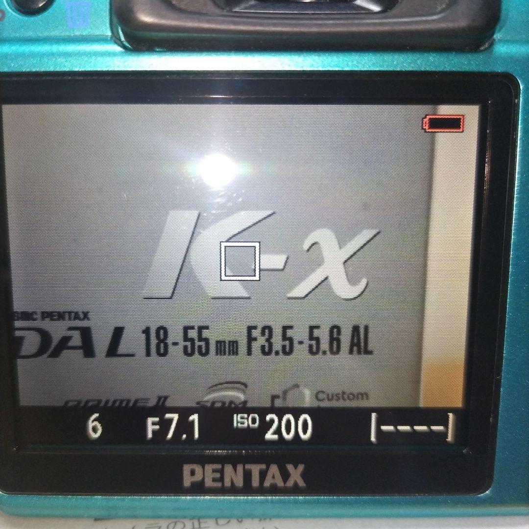 ペンタックス　PENTAX K-x レンズキット　ライトグリーン　単三電池駆動