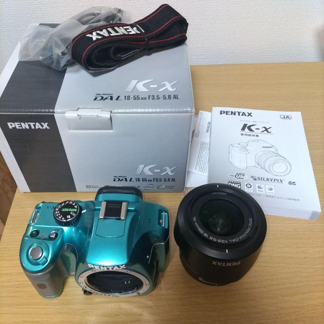 ペンタックス　PENTAX K-x レンズキット　ライトグリーン　単三電池駆動