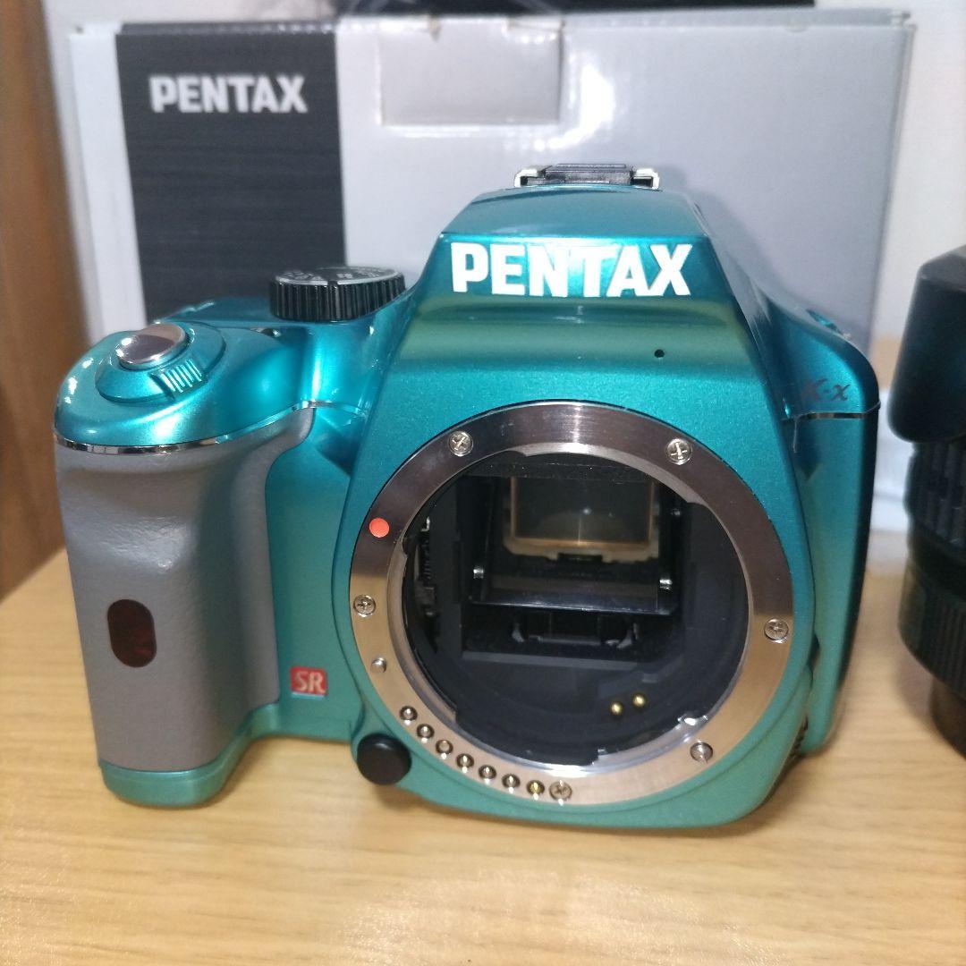 ペンタックス　PENTAX K-x レンズキット　ライトグリーン　単三電池駆動
