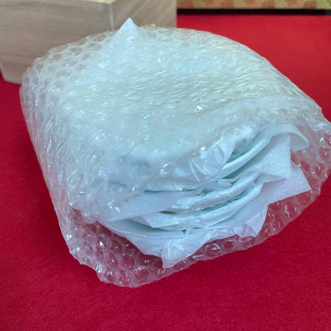 【未使用品】人間国宝 井上萬二作 白磁染蘭彫文 小皿5枚 共箱 しおり付き