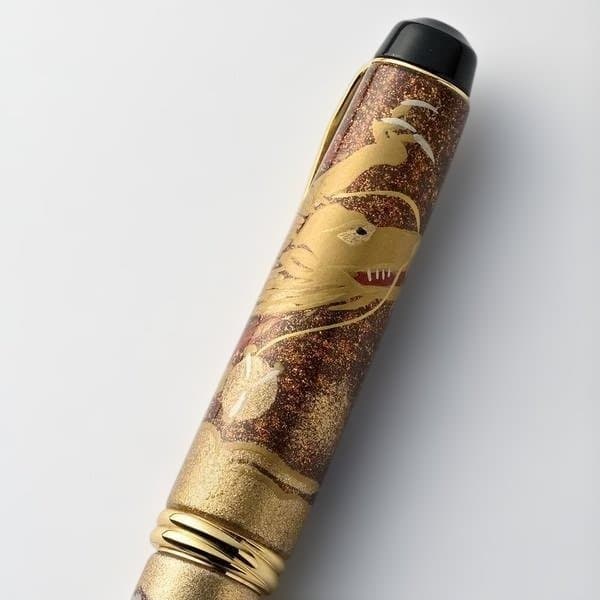【限定品】呉竹(くれ竹)万年毛筆 夢銀河 輪島塗 昇龍 本漆 蒔絵 日本製