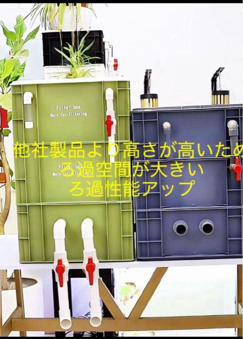 25W水中ポンプ付き　水槽用最強ろ過フィルター 外部式濾過装置器オーバーフロー