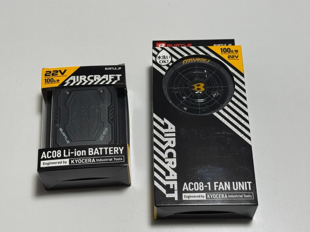 XL バートル AC2024エアークラフト半袖ブルゾンファンバッテリーフルセット