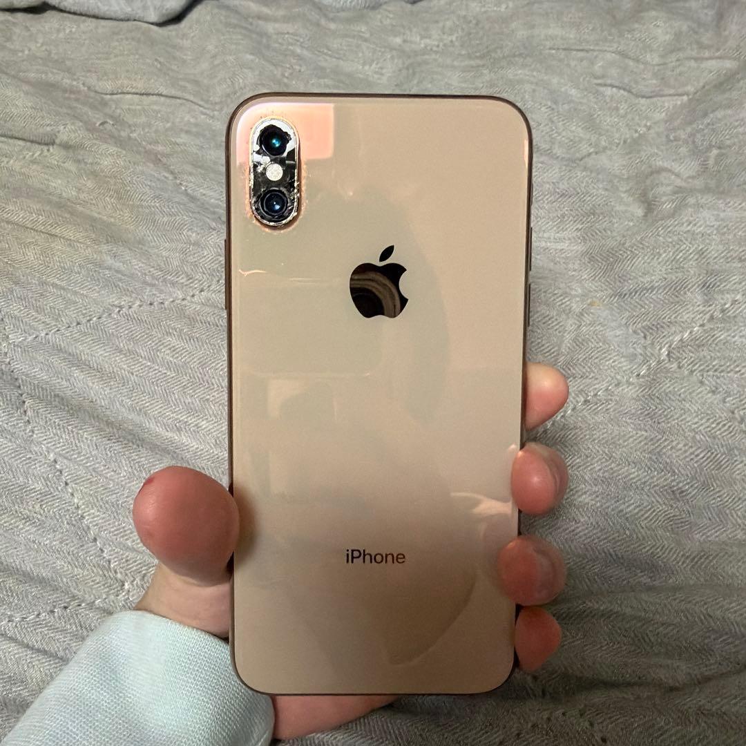iPhoneXS ゴールド 本体 画面にひびあり
