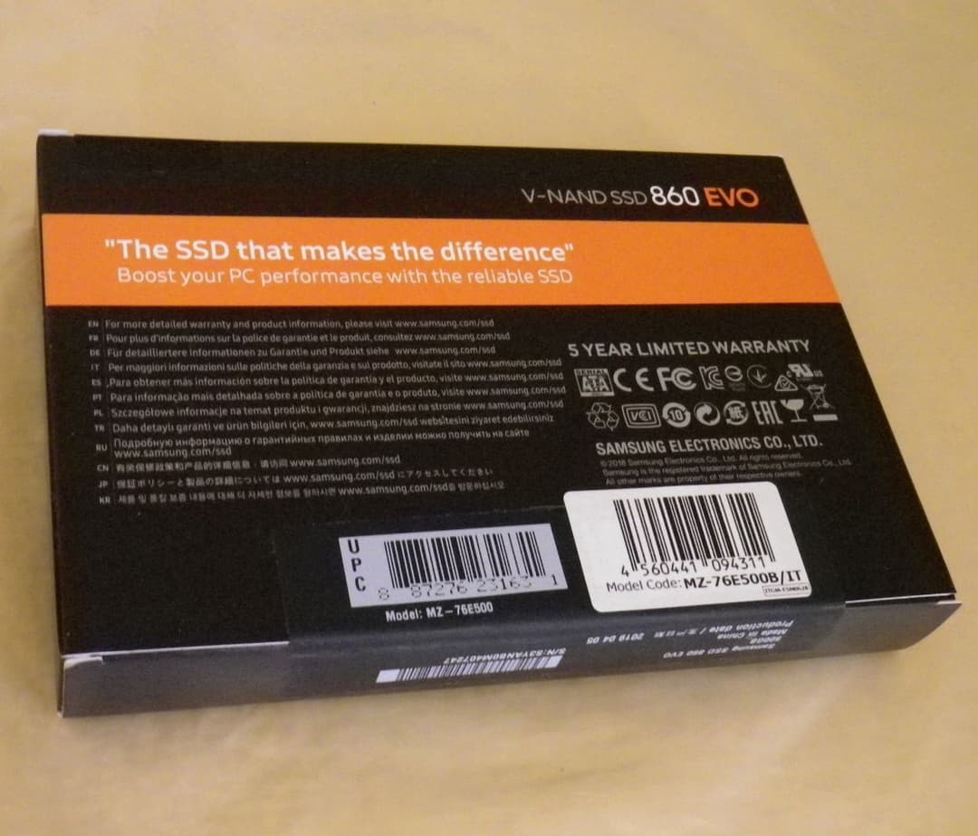 新品 サムスン SSD 860 EVO 500GB MZ-76E500B/IT