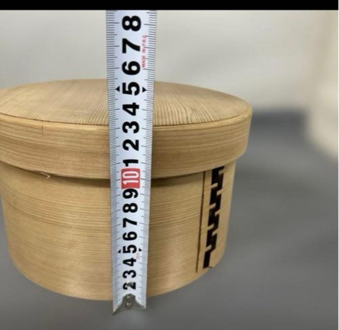 木製 円形　曲げわっぱ 蓋付き　木製　20cm