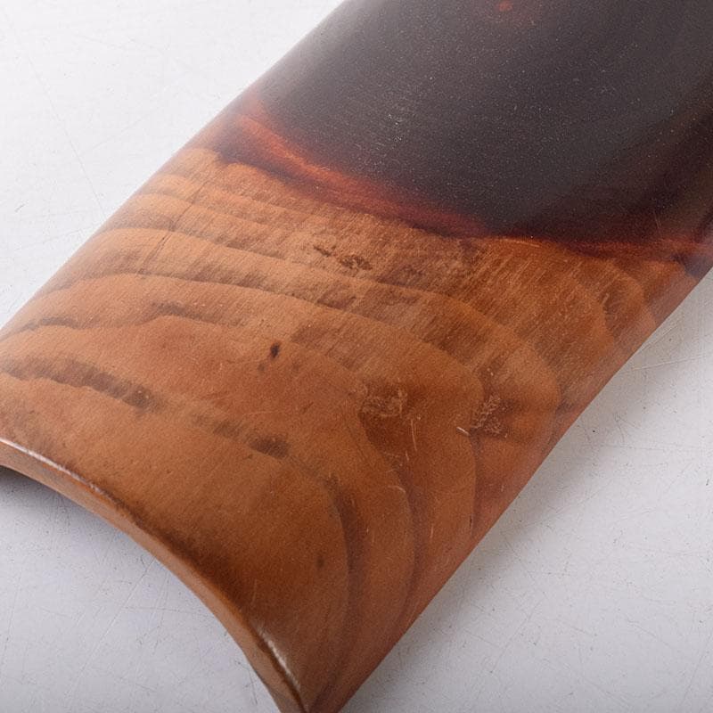 煎茶道具　松月流　渡辺宗敬作　老松茶合　共箱　C　R8279