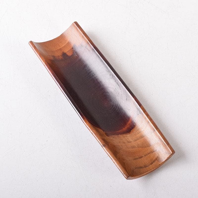 煎茶道具　松月流　渡辺宗敬作　老松茶合　共箱　C　R8279