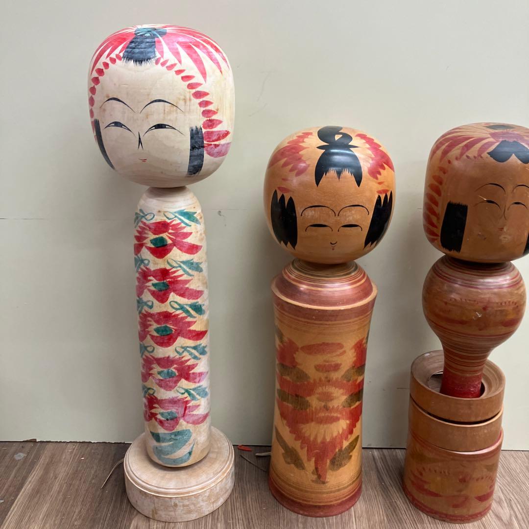 2F 伝統こけし 7点セット 作家物 署名あり 木製 郷土玩具 インテリア