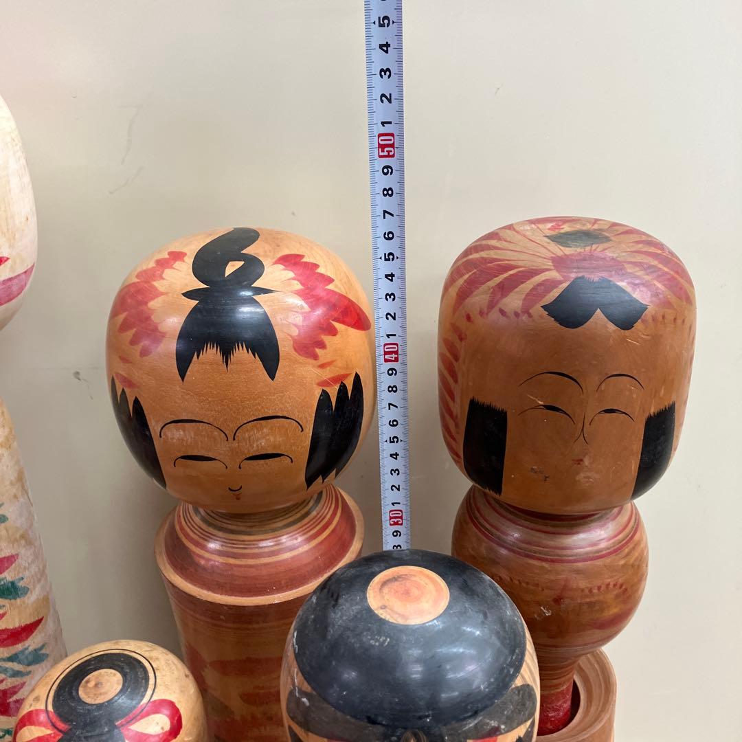 2F 伝統こけし 7点セット 作家物 署名あり 木製 郷土玩具 インテリア