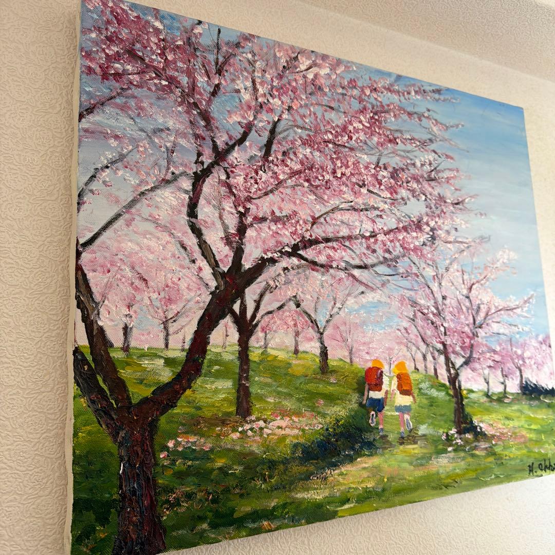 桜の風景 油彩