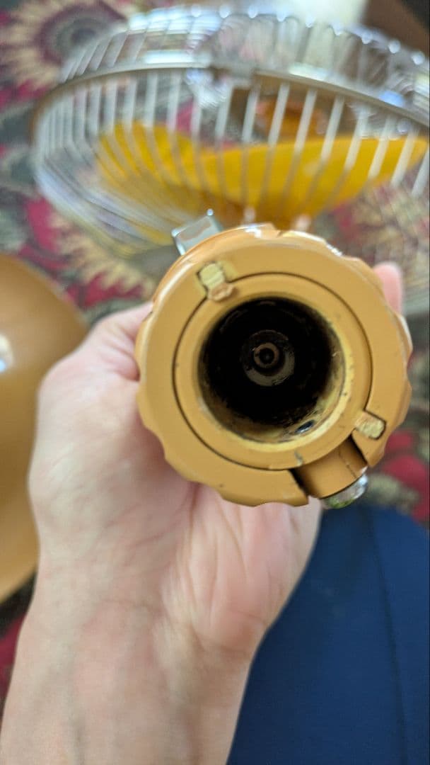 昭和レトロ友達　扇風機 イエロー　ナショナル　ジャンク