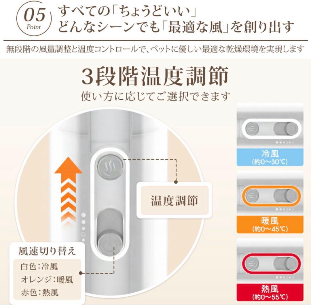新品petaboo ハンディタイプペットドライヤー