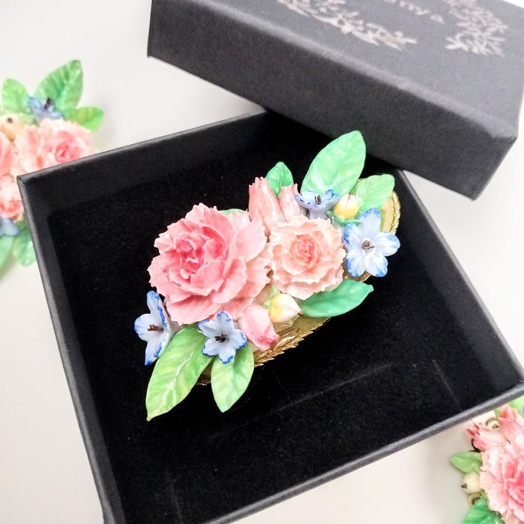 絵画のような薔薇のバレッタ/ヘアクリップ