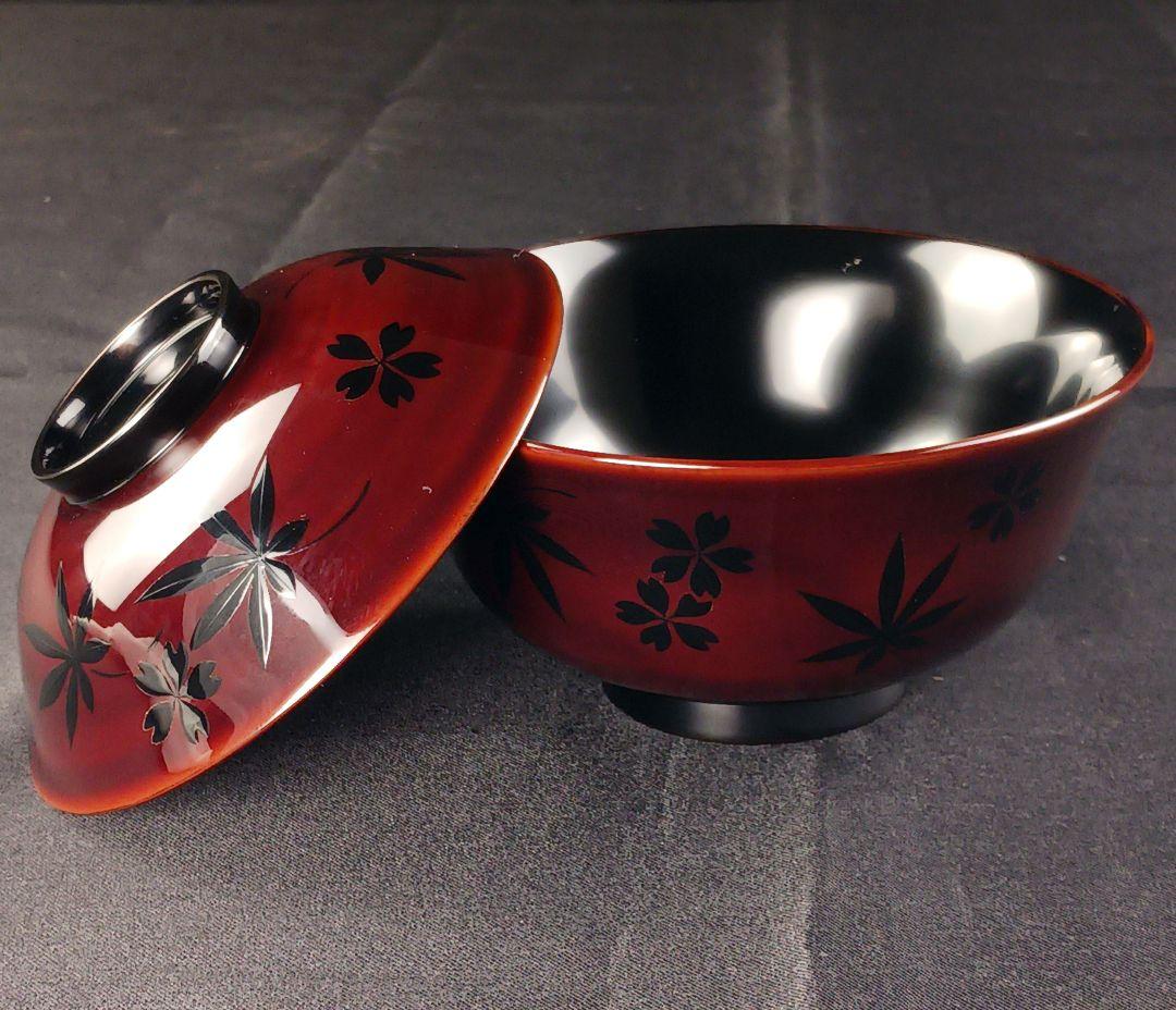 専用Y3112-2 懐石道具 漆器 金彩 遠山春花蒔絵 椀 7客 共箱